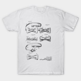 Reversible Necktie Vintage Patent Hand Drawing T-Shirt